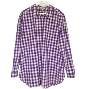 Lucky Brand lavender and creamy white plaid shirt, sz XL